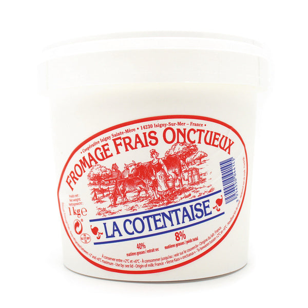 Fromage Frais Onctueux 40% 'La Cotentaise' Pot 1kg